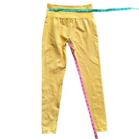 Gymshark Vital Seamless 2.0 Leggings in Yellow Marl - Picture 10 of 12